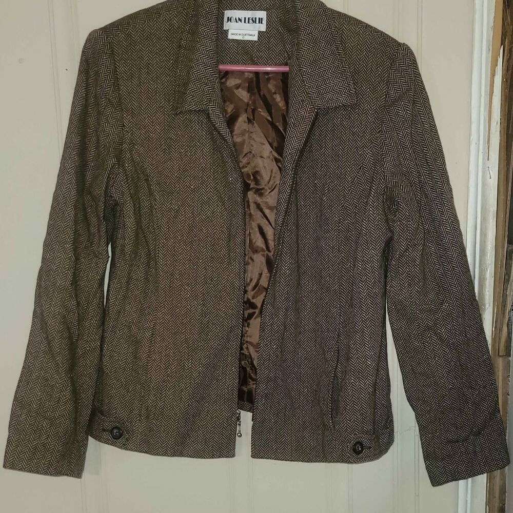 Joan Leslie zipper blazer size 10 (T7)